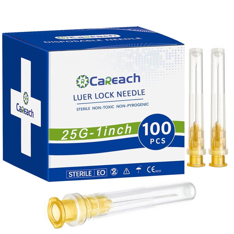 Careach 100pcs 25 Gauge 1inch Needle for Industrial Lab Accessories, Measuring and Refilling Inks - Image 1